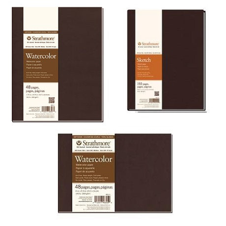 Strathmore 400 Series Hardbound Toned Mixed Media Artist Journal - Gray,  5-1/2'' x 8-1/2'', 48 pages