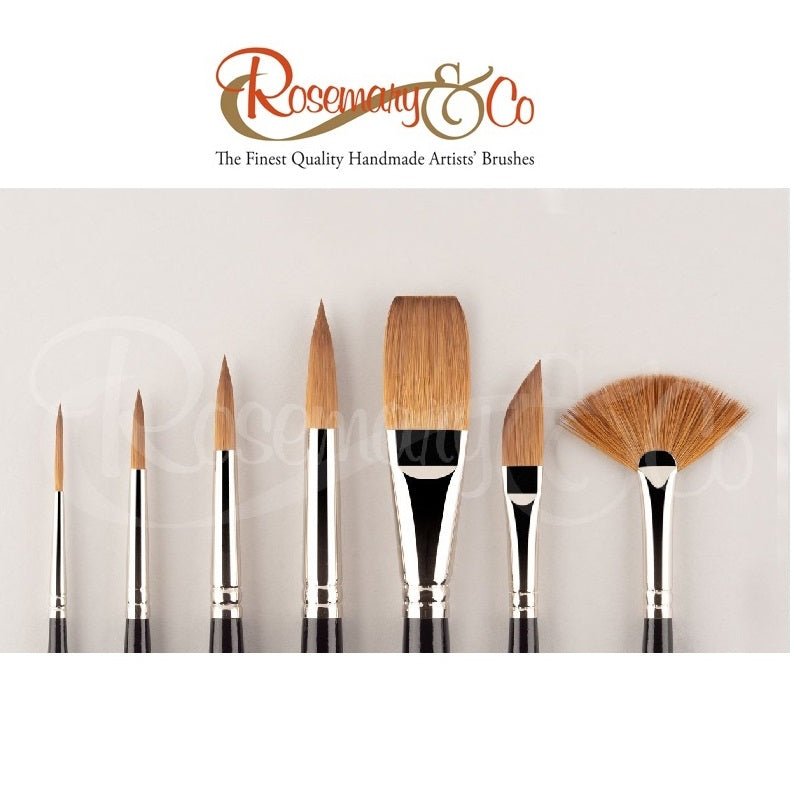 Rosemary & Co. - Short Handled Red Dot Synthetic Sable Brushes - The Merri Artist - merriartist.com