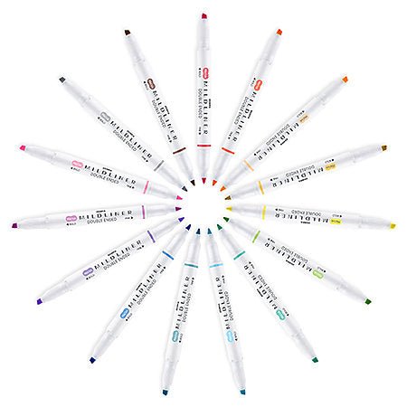 Zebra Mildliner Double Ended Highlighters - The Merri Artist - merriartist.com