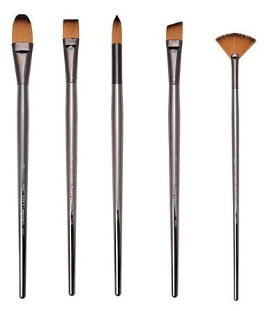 Zen S43 All Media Long Handled Synthetic Brushes - The Merri Artist - merriartist.com