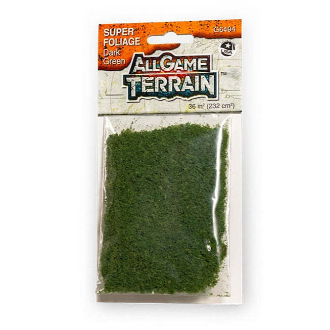 All Game Terrain - 32 square inches - Dark Green Super Foliage - The Merri Artist - merriartist.com