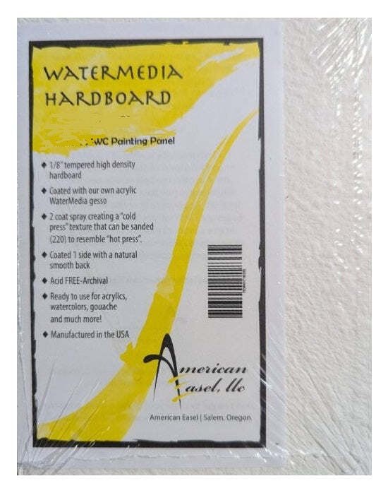 American Easel 1/8" Tempered Hardboard Watermedia Painting Panel 12X18" - The Merri Artist - merriartist.com