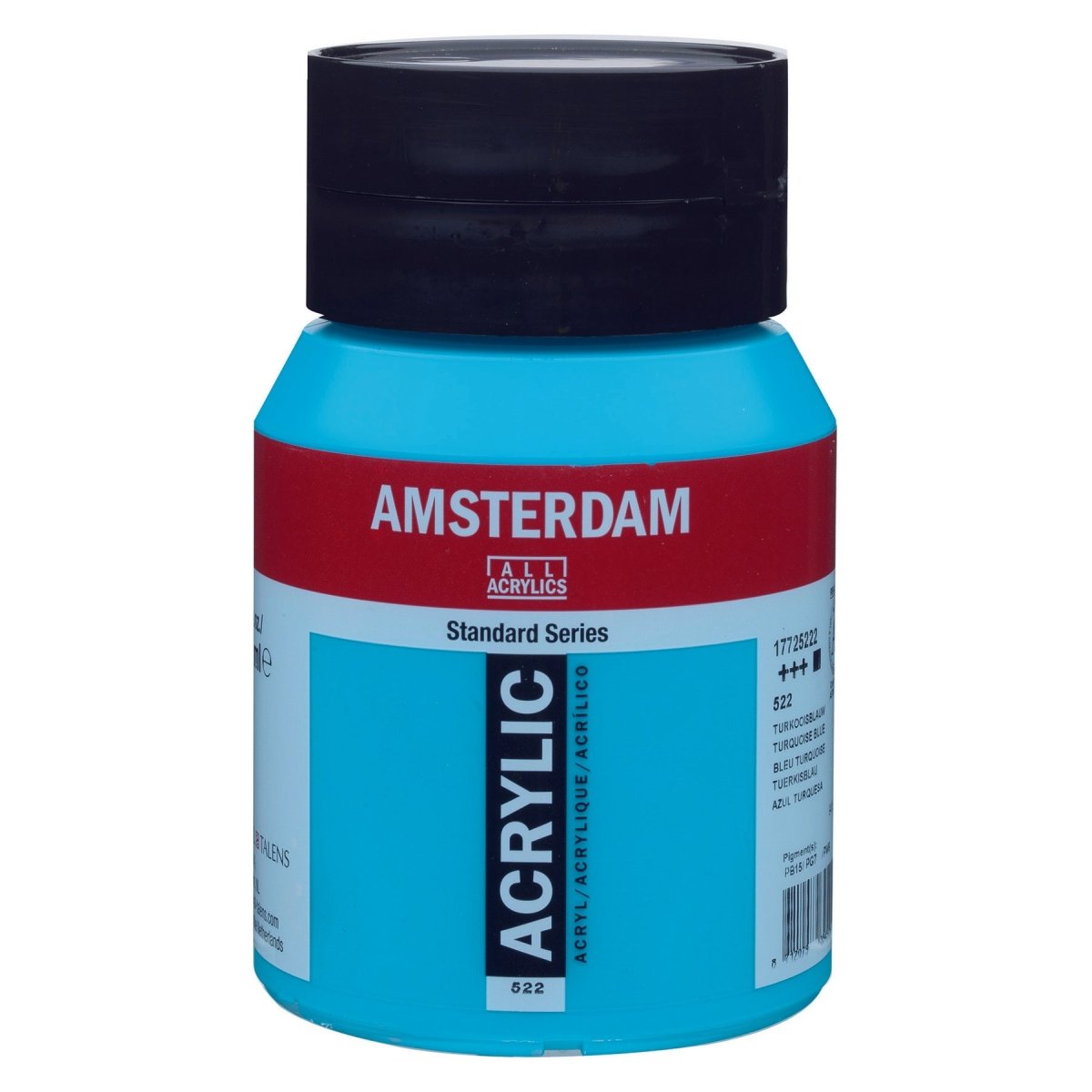 Amsterdam Standard Acrylic Paint 500ml Jar - Turquoise Blue - The Merri Artist - merriartist.com