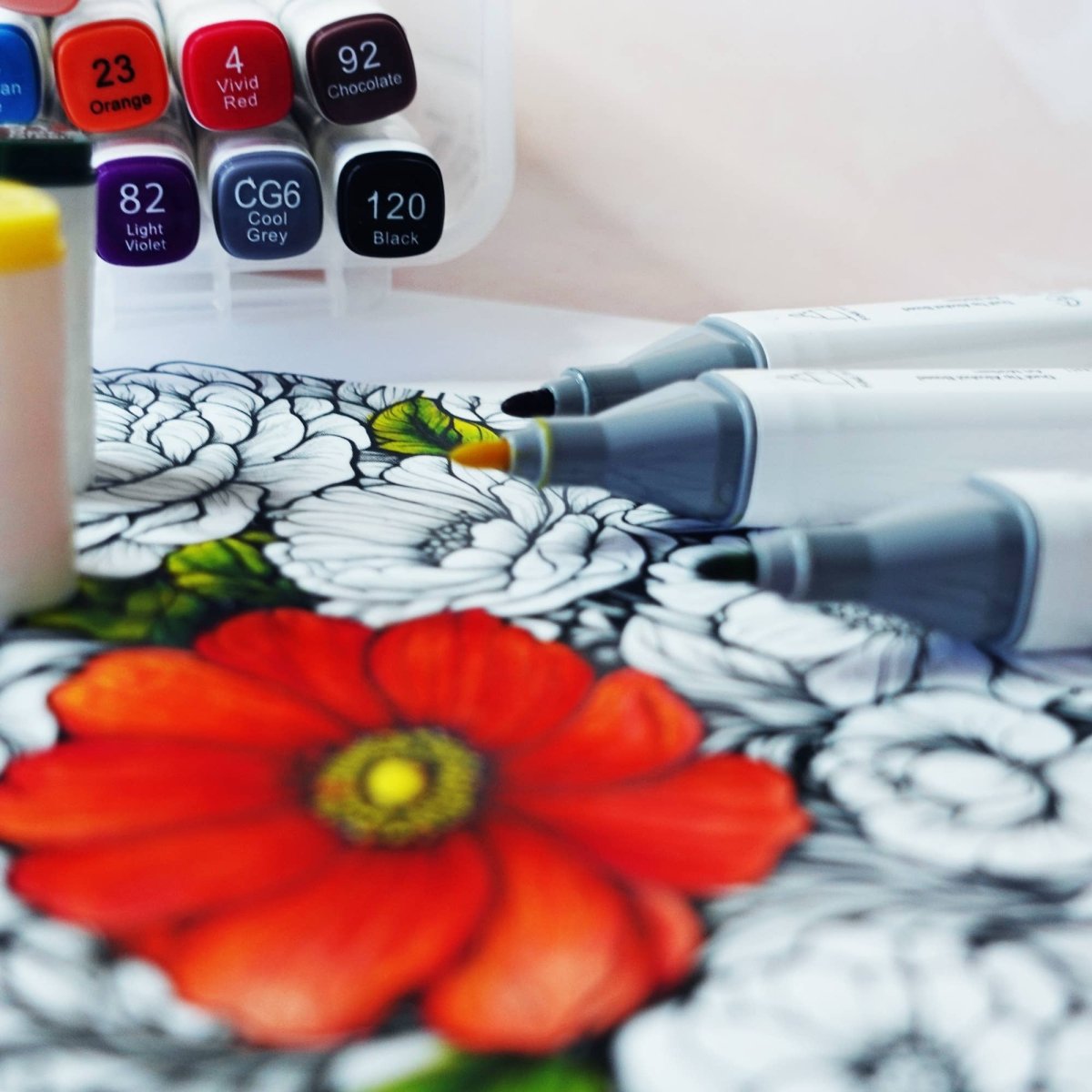 Angels Craft Dual Tip Alcohol Ink Markers - 48 Color Set - Pastel Colors - The Merri Artist - merriartist.com