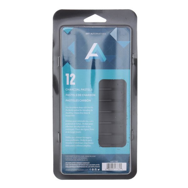 Art Alternatives Compressed Charcoal Drawing Sticks - Pack of 12 - The Merri Artist - merriartist.com
