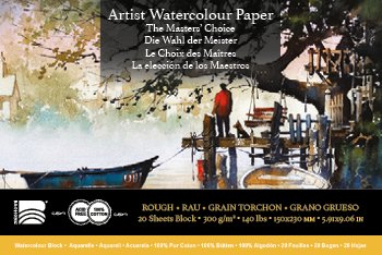 Baohong - The Masters Choice - Watercolor Paper Block - 5.91" x 9.06" - 140 lb Rough - The Merri Artist - merriartist.com