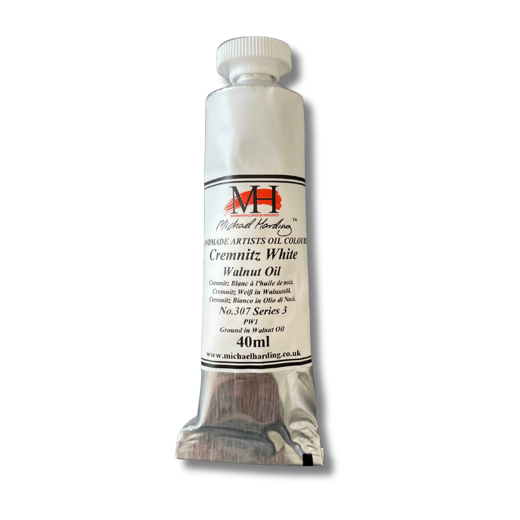 Bargain Basement - Damaged Tube - Michael Harding Oil Paint - 307 Cremnitz White in Walnut Oil 40ml (Toxic) - The Merri Artist - merriartist.com