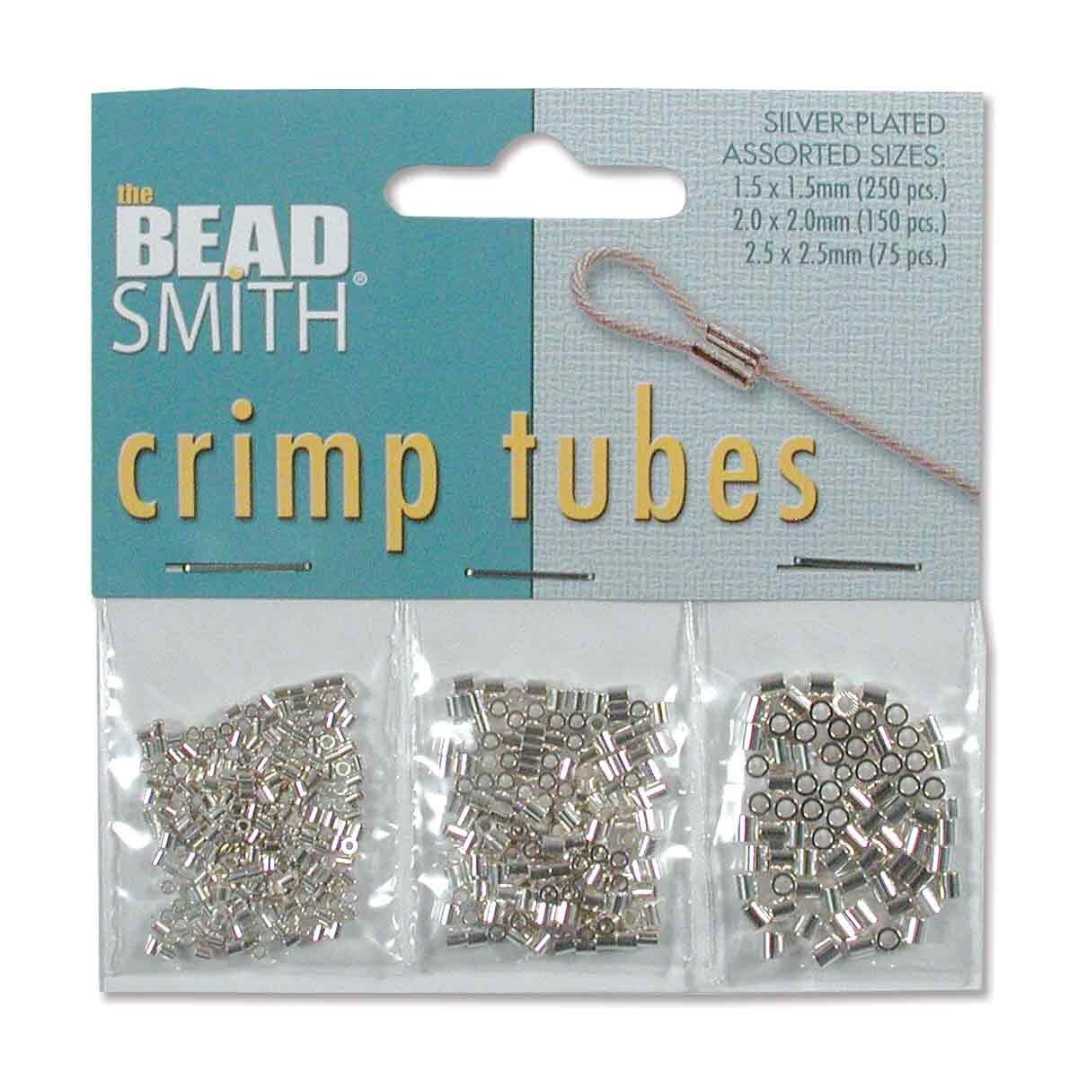 Beadsmith Crimp Tube Assortment Pack - Silver Plated - 475 Pieces - The Merri Artist - merriartist.com