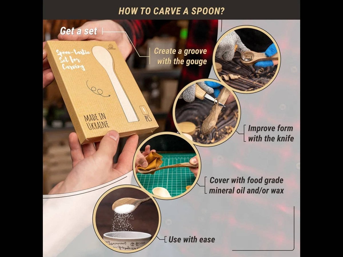 BeaverCraft - BB2 – Spoon Carving Blanks Set - The Merri Artist - merriartist.com