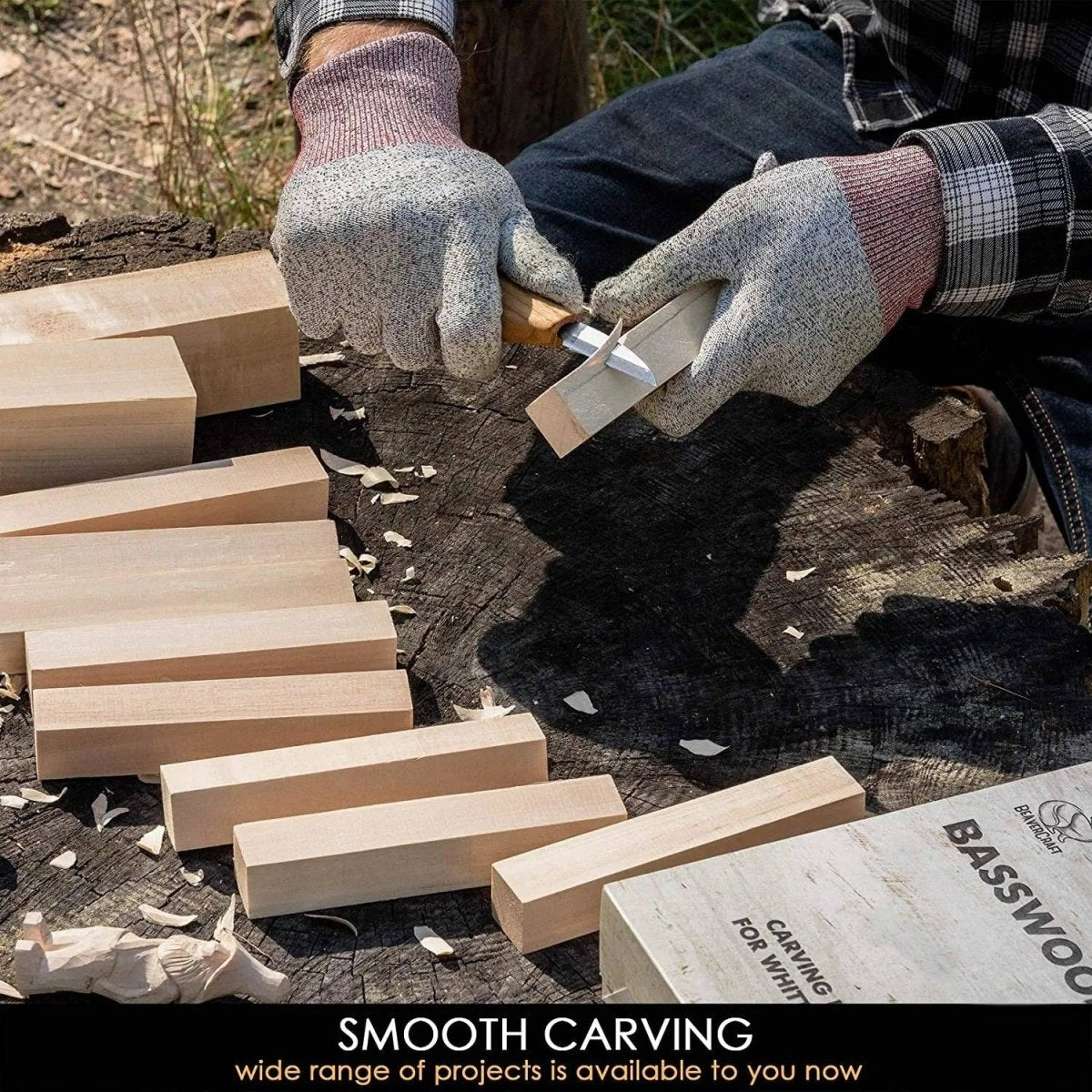 BeaverCraft - BW10 - Set of Basswood Carving Blocks 10 pcs - The Merri Artist - merriartist.com