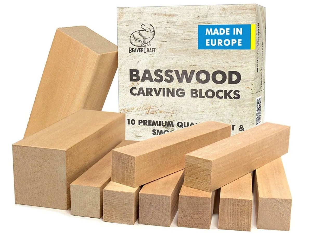 BeaverCraft - BW10 - Set of Basswood Carving Blocks 10 pcs - The Merri Artist - merriartist.com