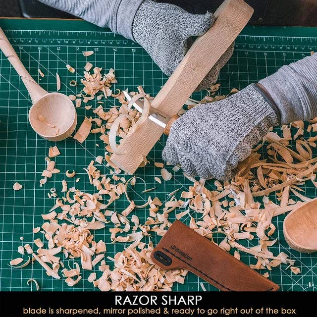 BeaverCraft - C4s - Whittling Knife with Leather Sheath Craft Tool - The Merri Artist - merriartist.com