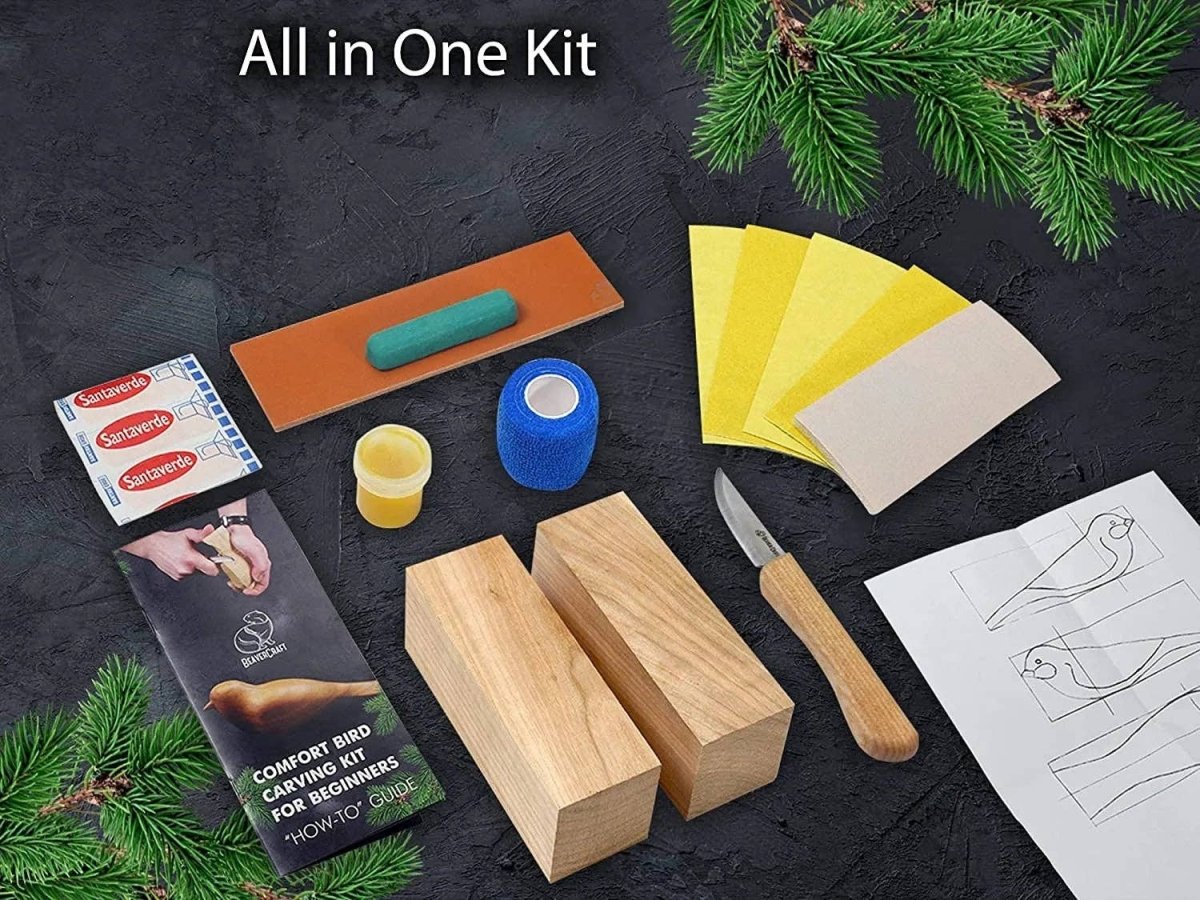 BeaverCraft - DIY01 - Comfort Bird Carving Whittling Starter Kit - The Merri Artist - merriartist.com