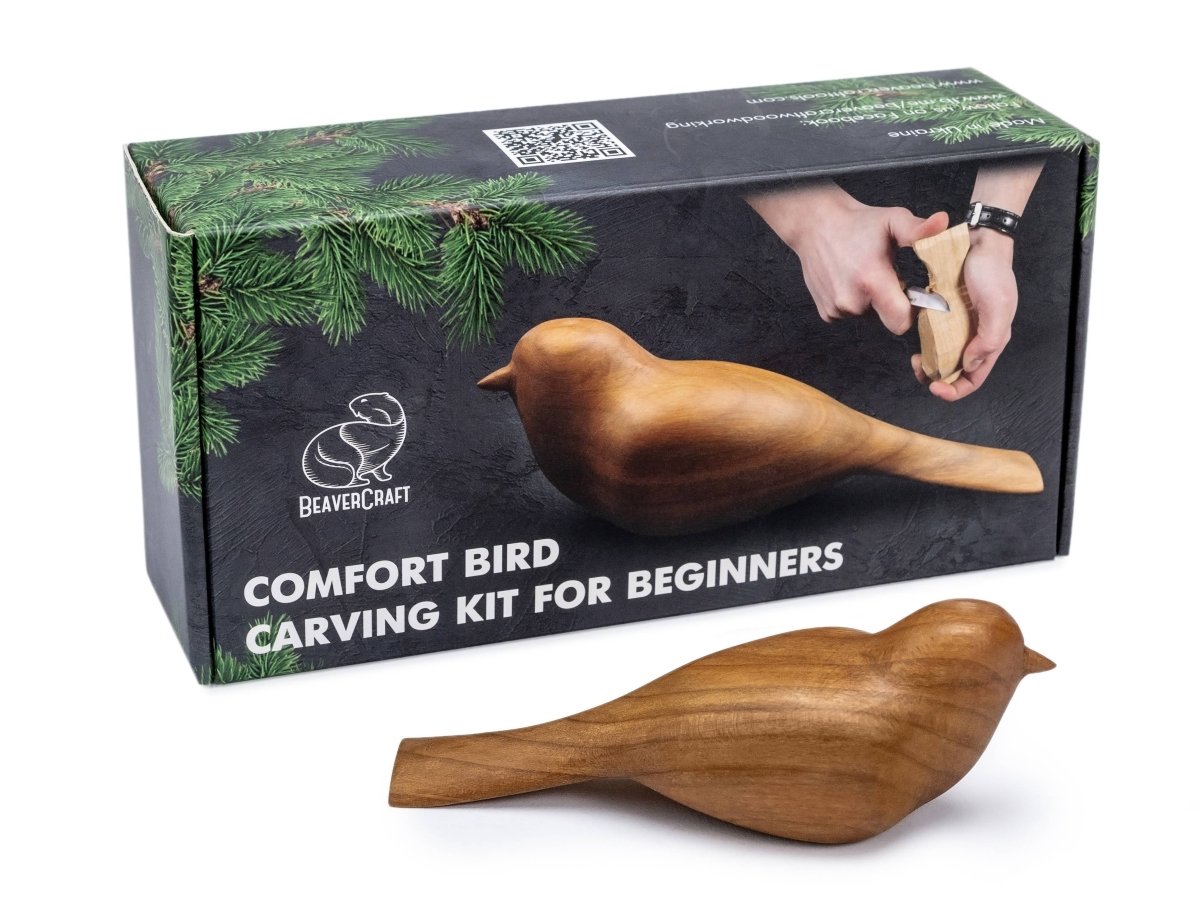 BeaverCraft - DIY01 - Comfort Bird Carving Whittling Starter Kit - The Merri Artist - merriartist.com