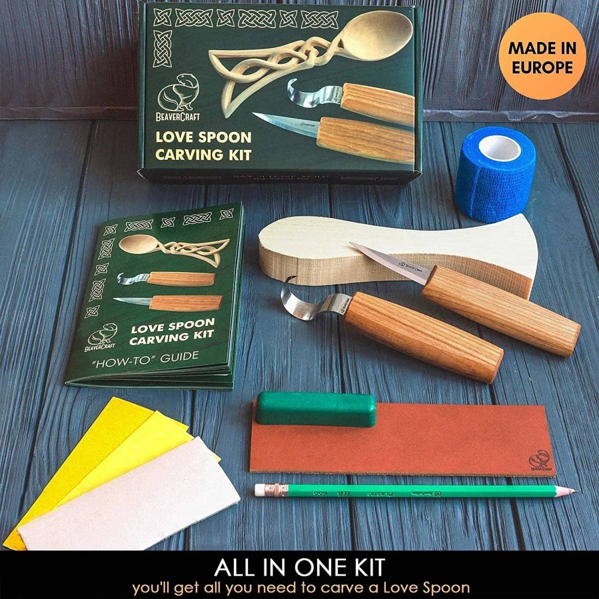 BeaverCraft - DIY04 - Celtic Spoon Carving DIY Craft Kit - The Merri Artist - merriartist.com