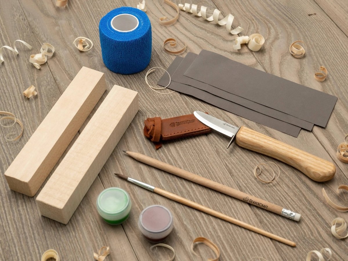 BeaverCraft - DIY08 - Spruce Tree Carving Kit - The Merri Artist - merriartist.com