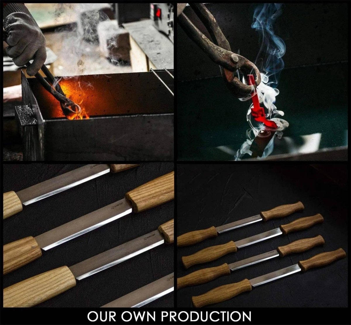 BeaverCraft - DK1S - Drawknife with Oak Handle in Leather Sheath - The Merri Artist - merriartist.com