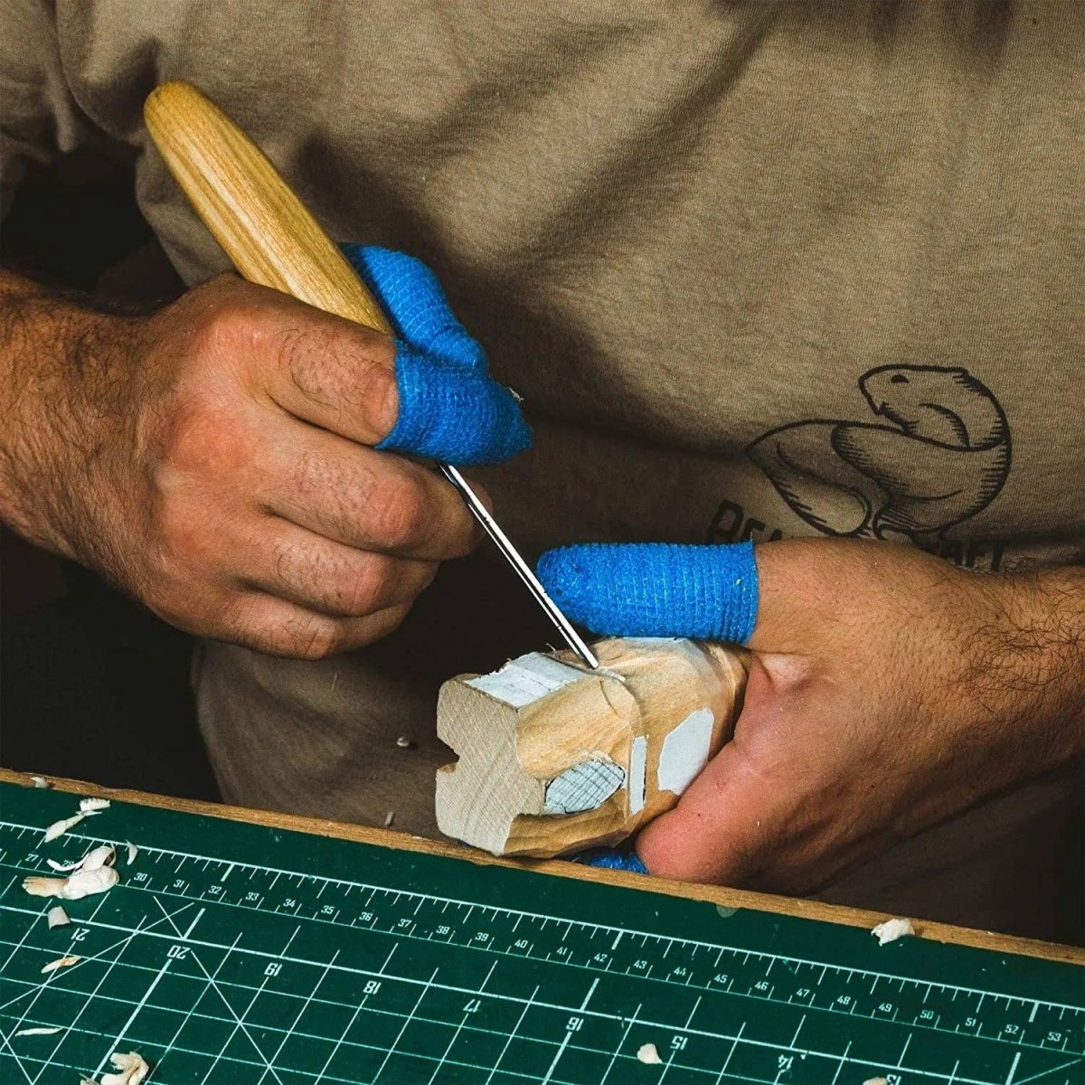 BeaverCraft - NCT6 - Cut Resistant Adherent Wrap Tape for Wood Carving and Whittling (6 rolls) - The Merri Artist - merriartist.com