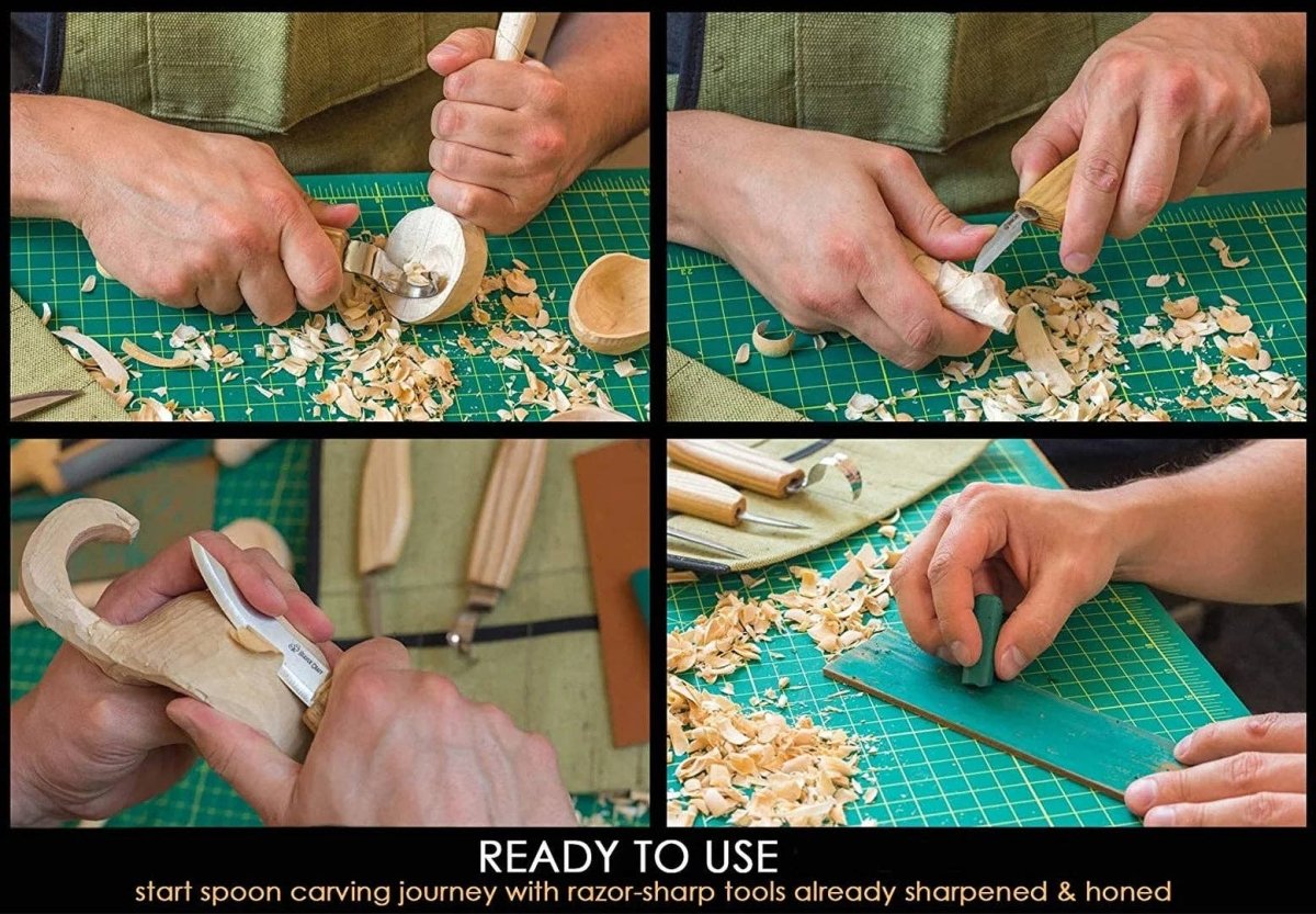 BeaverCraft - S13 - Wood Carving Tool Set for Spoon Carving - The Merri Artist - merriartist.com