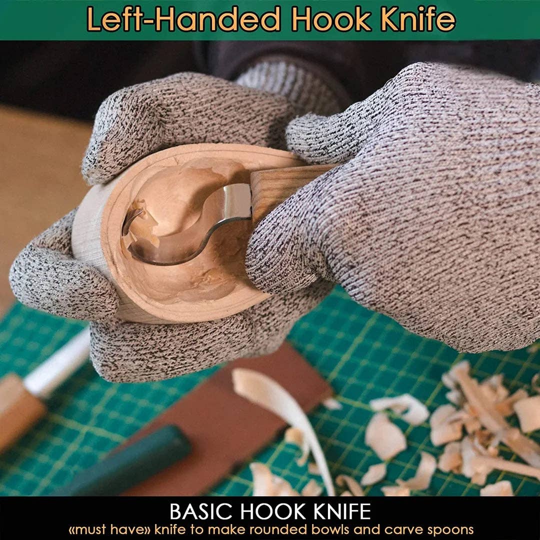 BeaverCraft - S13L - Wood Carving Tool Set for Spoon Carving (Left handed) - The Merri Artist - merriartist.com