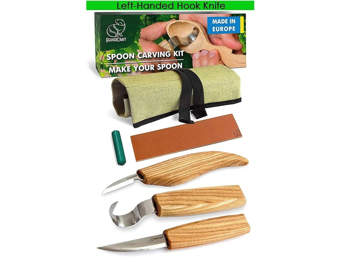 BeaverCraft - S13L - Wood Carving Tool Set for Spoon Carving (Left handed) - The Merri Artist - merriartist.com