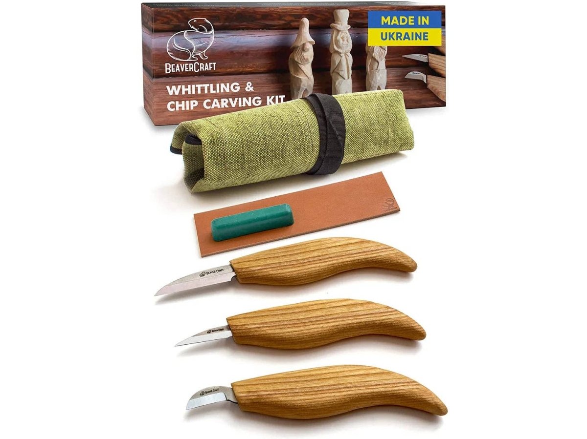BeaverCraft - S15 - Chip and Whittle Craft Tool Knife Set - The Merri Artist - merriartist.com