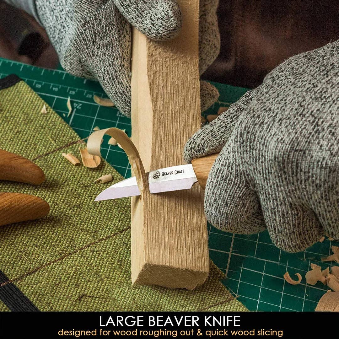 BeaverCraft - S15 - Chip and Whittle Craft Tool Knife Set - The Merri Artist - merriartist.com