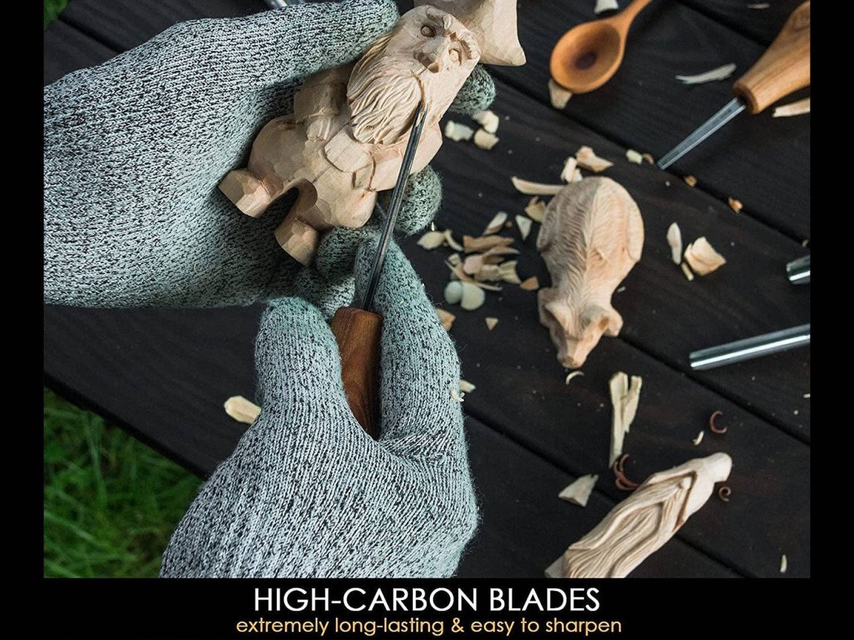 BeaverCraft - SC05 - Woodcarving Set With Palm Chisels - The Merri Artist - merriartist.com