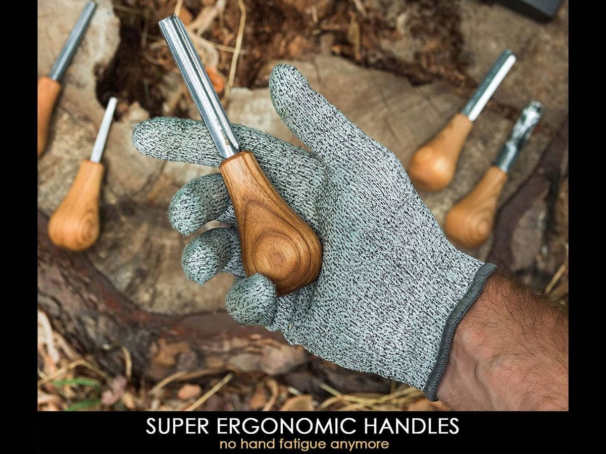 BeaverCraft - SC05 - Woodcarving Set With Palm Chisels - The Merri Artist - merriartist.com