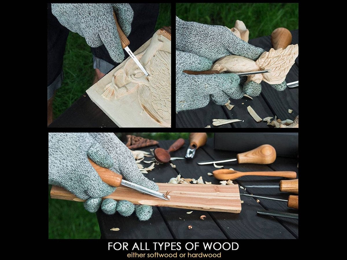 BeaverCraft - SC05 - Woodcarving Set With Palm Chisels - The Merri Artist - merriartist.com