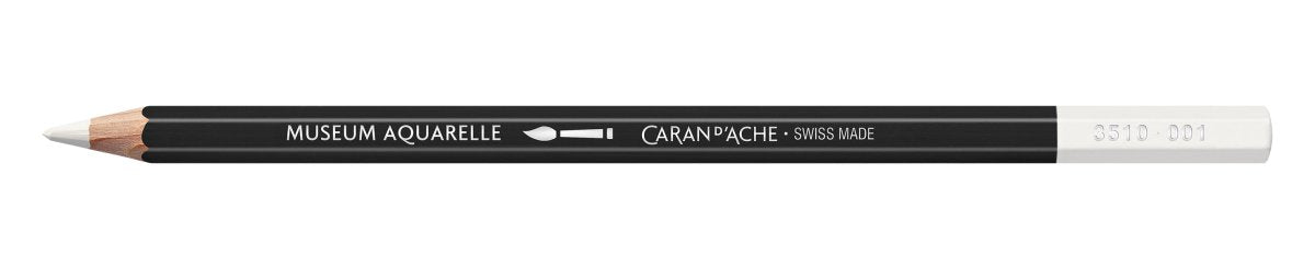 Caran d'Ache Museum Aquarelle Pencil - 001 White - The Merri Artist - merriartist.com