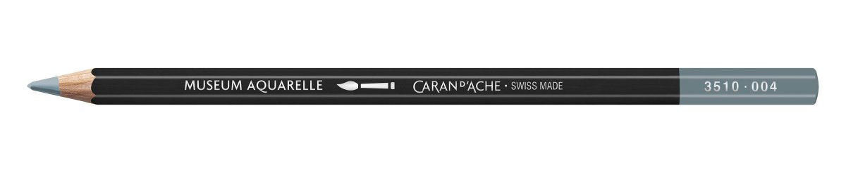 Caran d'Ache Museum Aquarelle Pencil - 004 Steel Grey - The Merri Artist - merriartist.com