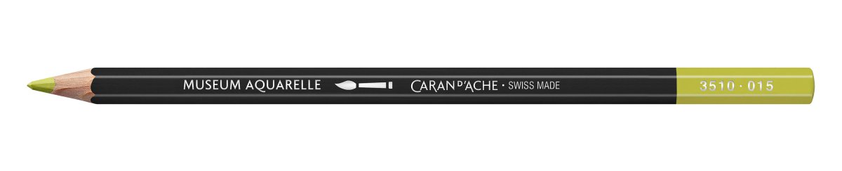 Caran d'Ache Museum Aquarelle Pencil - 015 Yellow Olive - The Merri Artist - merriartist.com