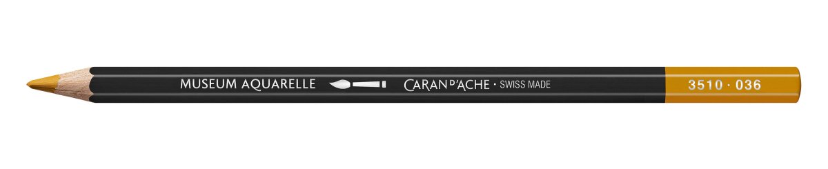 Caran d'Ache Museum Aquarelle Pencil - 036 Natural Sienna - The Merri Artist - merriartist.com