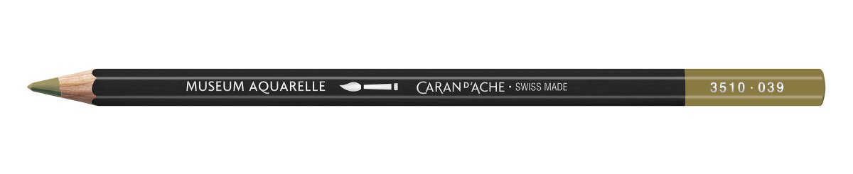 Caran d'Ache Museum Aquarelle Pencil - 039 Olive Brown - The Merri Artist - merriartist.com