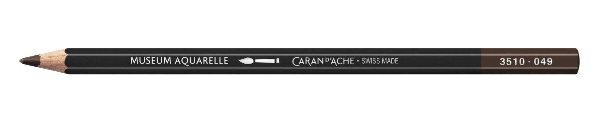 Caran d'Ache Museum Aquarelle Pencil - 049 Umber - The Merri Artist - merriartist.com