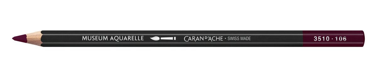 Caran d'Ache Museum Aquarelle Pencil - 106 Plum Dark - The Merri Artist - merriartist.com