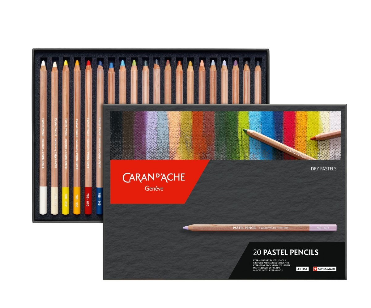 Caran d'Ache Pastel Pencil Set - 20 colors - The Merri Artist - merriartist.com