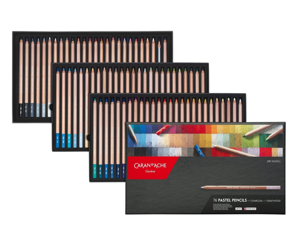 Caran d'Ache Pastel Pencil Set - 84 colors - The Merri Artist - merriartist.com