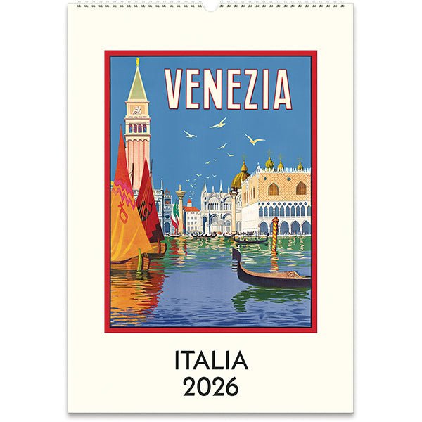 Cavallini & Co. Italia Wall Calendar - 13" x 19" (33 cm x 48 cm) - The Merri Artist - merriartist.com