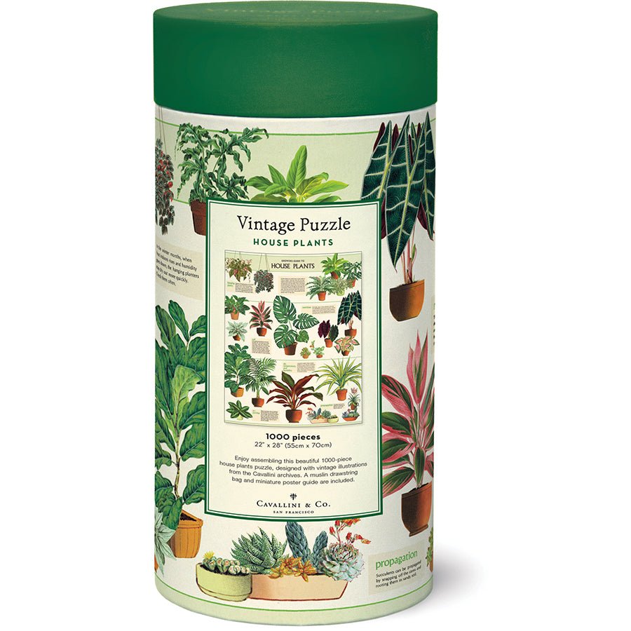 Cavallini & Co. Vintage Inspired 1000 Piece Puzzle - House Plants - The Merri Artist - merriartist.com