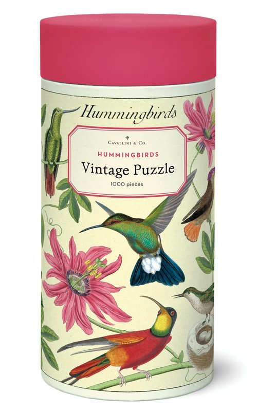 Cavallini & Co. Vintage Inspired 1000 Piece Puzzle - Hummingbirds - The Merri Artist - merriartist.com