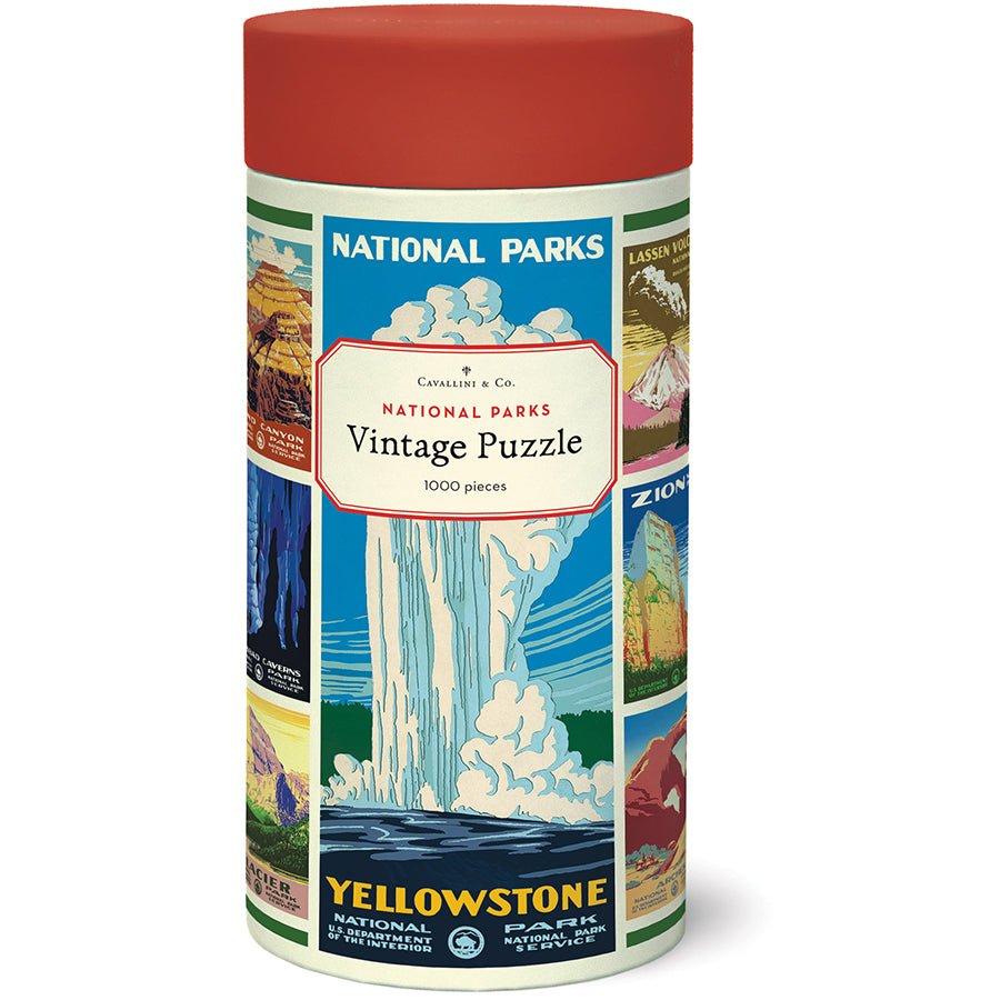 Cavallini & Co. Vintage Inspired 1000 Piece Puzzle - National Parks Posters - The Merri Artist - merriartist.com