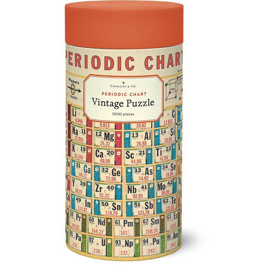 Cavallini & Co. Vintage Inspired 1000 Piece Puzzle - Periodic Chart - The Merri Artist - merriartist.com
