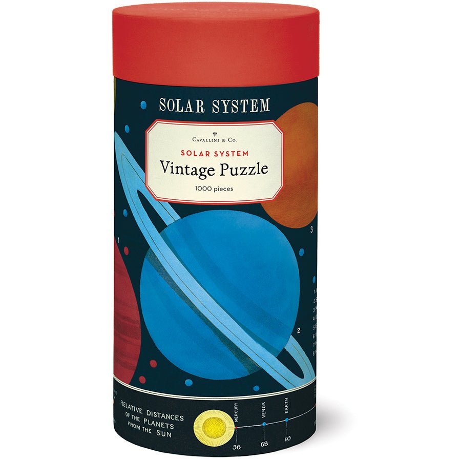 Cavallini & Co. Vintage Inspired 1000 Piece Puzzle - Solar System - The Merri Artist - merriartist.com