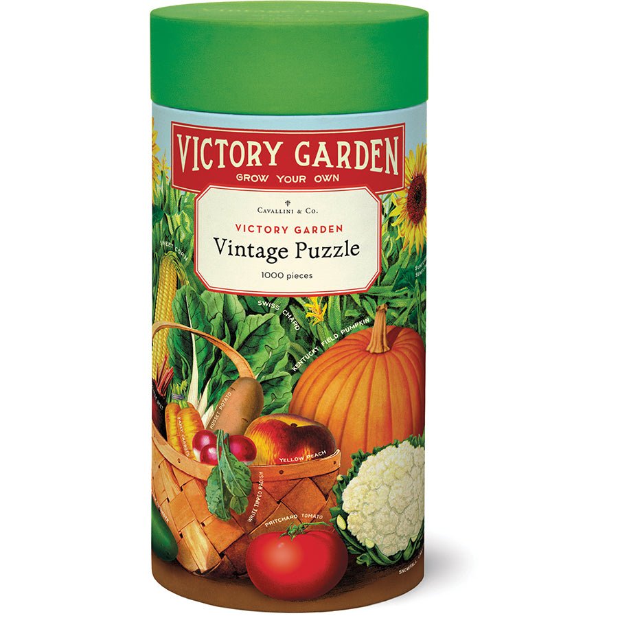 Cavallini & Co. Vintage Inspired 1000 Piece Puzzle - Victory Garden - The Merri Artist - merriartist.com