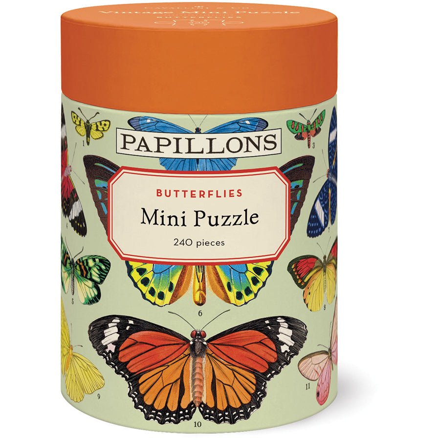 Cavallini & Co. Vintage Inspired 240 Piece Mini Puzzle - Butterflies - The Merri Artist - merriartist.com