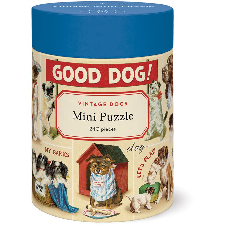 Cavallini & Co. Vintage Inspired 240 Piece Mini Puzzle - Vintage Dogs - The Merri Artist - merriartist.com