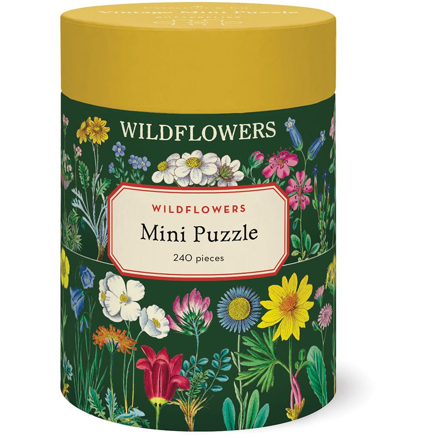 Cavallini & Co. Vintage Inspired 240 Piece Mini Puzzle - Wildflowers - The Merri Artist - merriartist.com