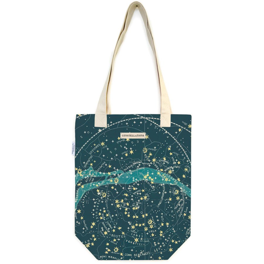 Cavallini & Co. Vintage Inspired Tote Bag - 13" x 16" (33 cm x 40.5 cm) - Celestial - The Merri Artist - merriartist.com